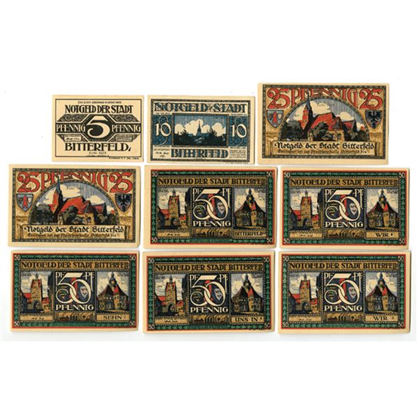Germany. Stadt Bitterfeld, 1921, Issued Notgeld Assortment.