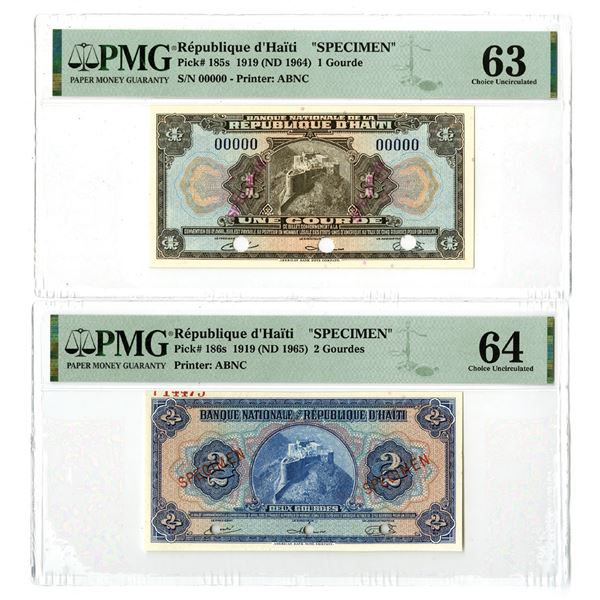 Haiti. Banque Nationale De La Republique D'Haiti, 1919 (1964) to 1919 (ND 1965), Specimen Banknote P