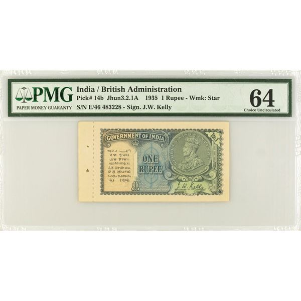 India. Government of India, 1935, Issued Banknote.