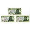 Image 1 : Iran. Bank Markazi Iran, ND (1979 to 1981), Issued and Replacement Banknote Trio.