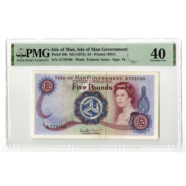 Isle of Man. Isle of Man Government, ND (1972), Issued Banknote.