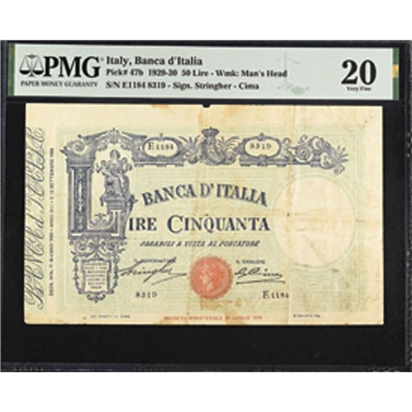 Italy. Banca d'Italia, 1930, Issued Banknote.