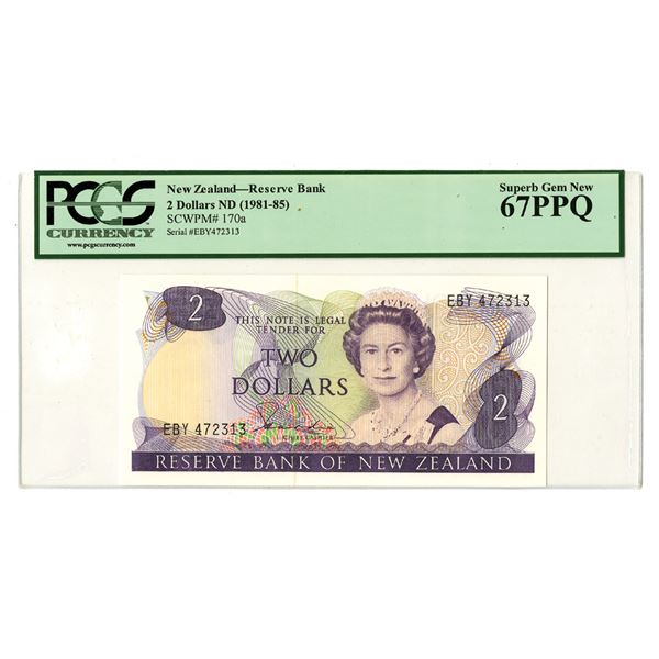 New Zealand. Reserve Bank of New Zealand, ND (1981 to 1985), Issued Banknote.