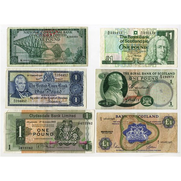 Scotland. Scottish Banknote Assortment, 1967 to 1992