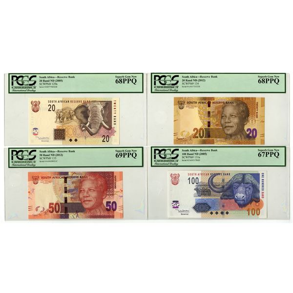 South Africa. South African Reserve Bank, ND (2005) to ND (2012), Issued Banknote Quartet.