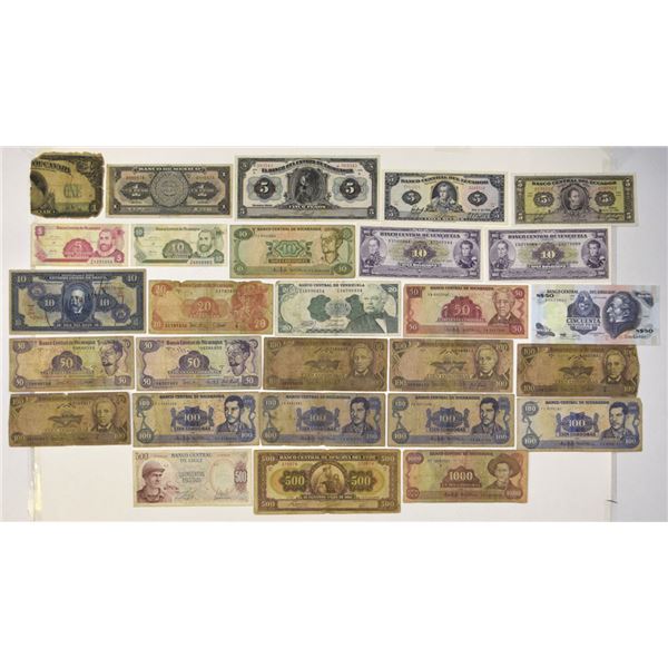 South American Group of Issued Banknotes, ca.1887-1980s.