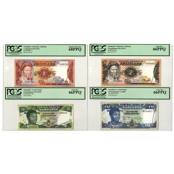 Swaziland. Monetary Authority and Central Bank of Swaziland, ND (1974) to 2006, Issued Banknote Quar