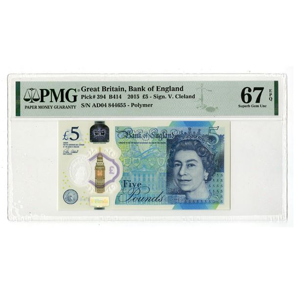 Great Britain. Bank of England, 2016, Issued Banknote.