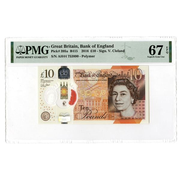 Great Britain. Bank of England, 2016, Issued Banknote.