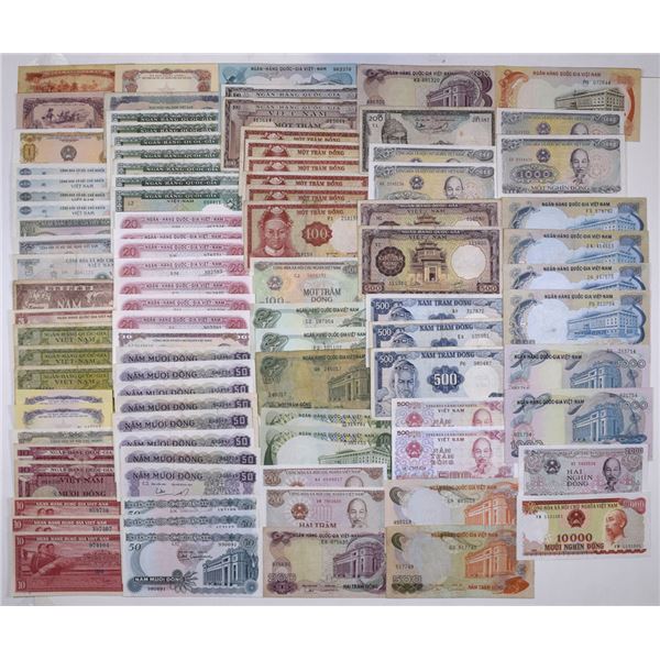 Viet Nam. Vietnamese Issued Banknote Assortment, ca.1948 to 1991