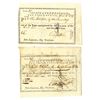 Image 1 : CT. Connecticut Pay-Table Office, 1785 and 1787 Tax Pay Order Pair
