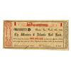 Image 1 : GA. Western & Atlantic Rail Road., 1862, Issued Banknote.