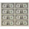 Image 1 : U.S., F.R.N., $1, Series 1988A, Fr.# 1915C, Uncut Sheet of 8 Banknotes, 1 of only 2 Sheets known for