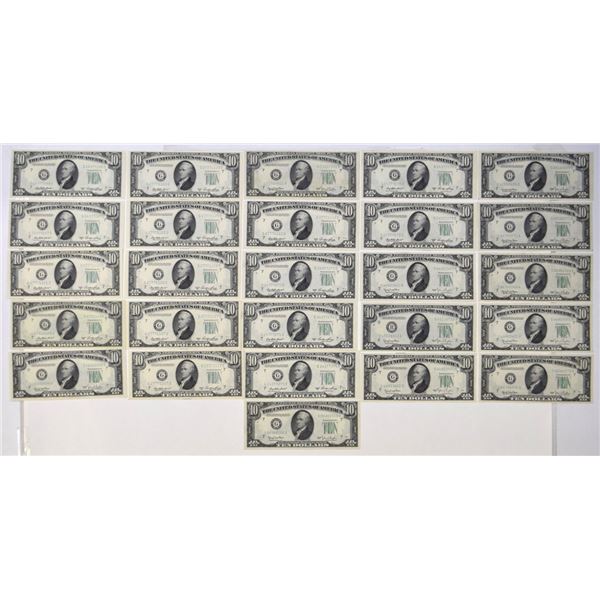 IL & NY. F.R.N., $10, Series of 1950 and Series of 1950A, Issued Banknote Assortment.