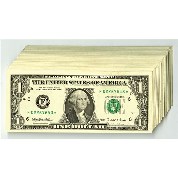 U.S., F.R.N., $1, Series of 1963 to Series 1995,$1 Uncirculated Banknote Collection