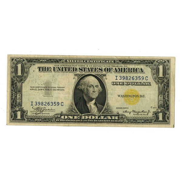 Washington D.C. North Africa. Silver Certificate, $1, Series of 1935A, Fr.#2306, Issued Banknote.