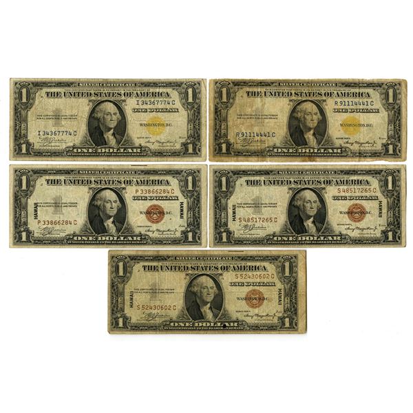 U.S. Silver Certificate Emergency Issues, $1, Series of 1935A, North Africa  and Series 1935A Hawaii