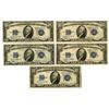 Image 1 : U.S. Silver Certificates, $10, Series of 1934C and Series of 1934D, Issued Banknote Quintet.