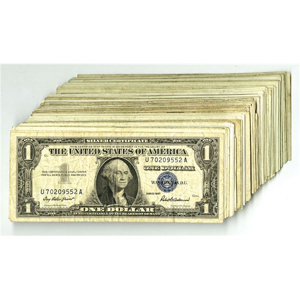 U.S. Silver Certificates, $1, Series of 1935 to Series 1957B, Including 37 Replacement * Notes.