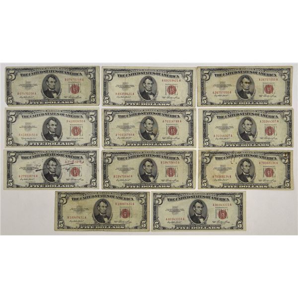 U.S. Legal Tender Notes, $5, Series 1953, Fr.#1532, Issued Banknote Group.