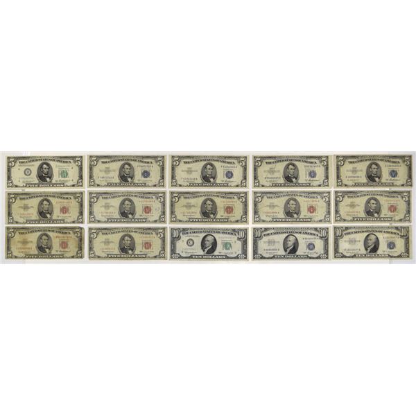 U.S., F.R.N., Silver Certificates, and Legal Tender Banknote Collection, 1950 to 1963.
