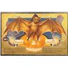 Image 1 : United States, c. 1910s — Embossed Halloween Postcard with Bat & Jack-O’-Lantern, 