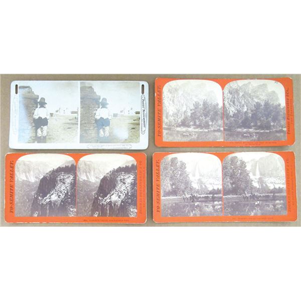 California & New Mexico. Yosemite (Spelled Yo-Semite) National Park and Monuments Stereo view Quarte