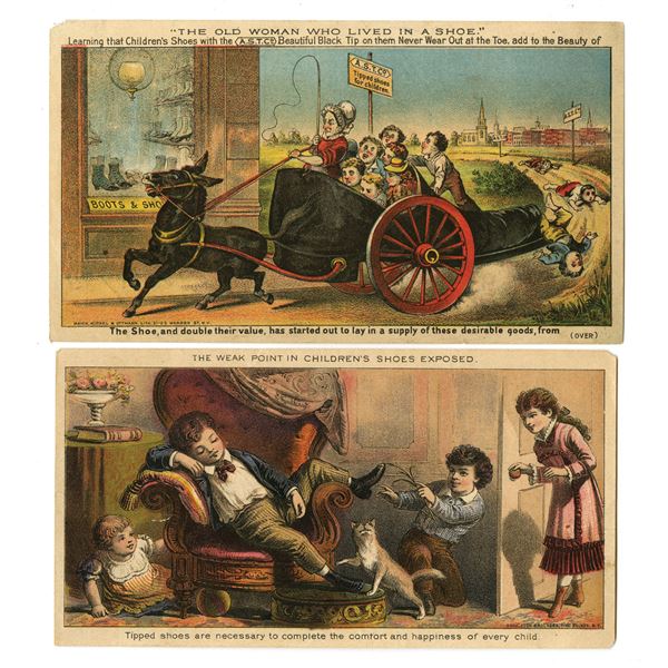 MA.,NH. L. C. Tyler & Co. and S. W. Mansfield & Co., ND (1880-90s), Trade Card Advertising Pair.