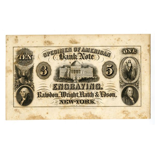 NY. Rawdon, Wright, Hatch & Edson, 1850, Advertising Note.