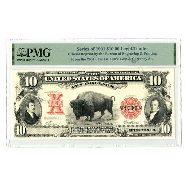 D.C., Legal Tender, $10, Series of 1901, 2004 Official Intaglio Reprint Proof from B.E.P. 2004 Lewis