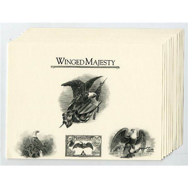 Ecuador & U.S., ABNC., "Lot of 11 Progress Proof Ecuador 1939 Airmail Stamps, and Winged Majesty" Ea