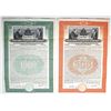 Image 1 : NY. New York Telephone Co., 1909, Specimen Gold Coupon Bond Pair