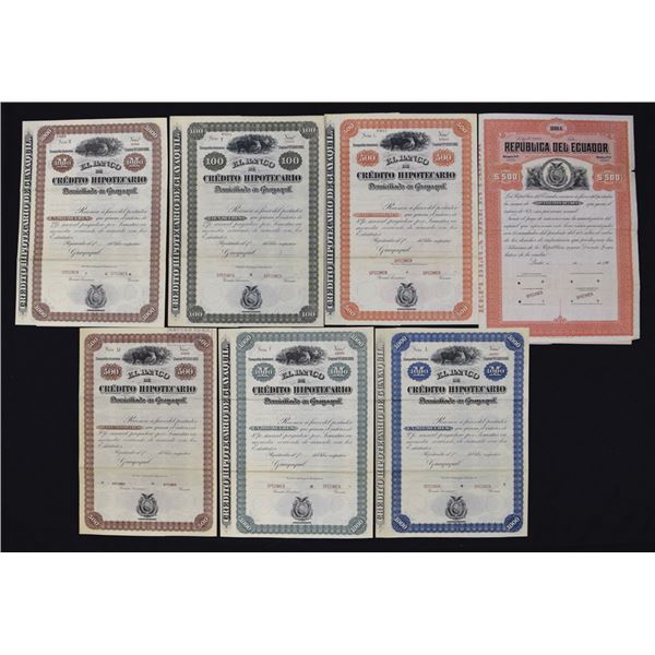 Ecuador. Ecuadorian Specimen Bond Collection, ND (ca.1890 to 1920s).