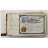 Image 1 : NH. Laconia National Bank, 1893 to 1955, I/C Stock Certificate Book of over 400 Certificates Re-atta