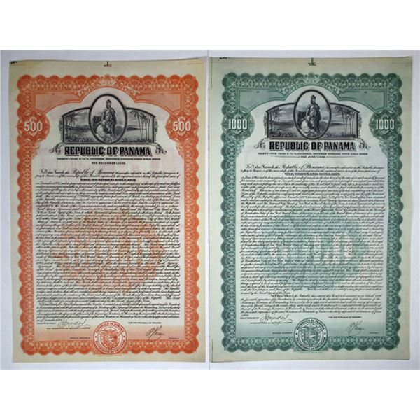 Panama. Republic of Panama, 1926, Specimen Bond Pair