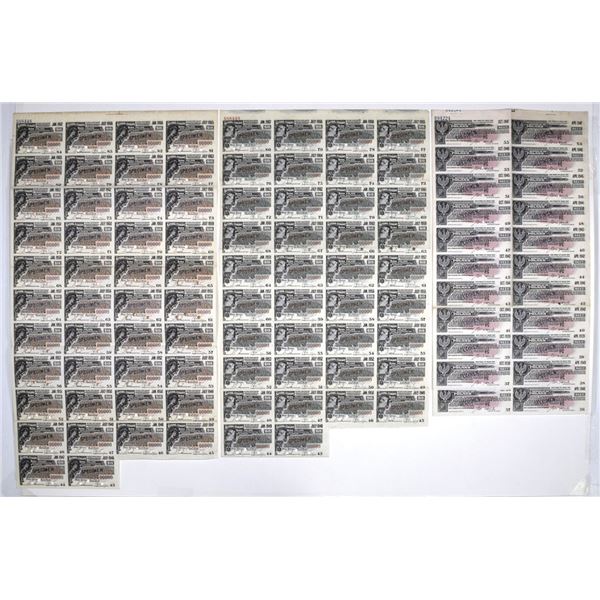 Poland. Republic of Poland and National Economic Bank, ND (1940s), Specimen Bond Coupon Sheets