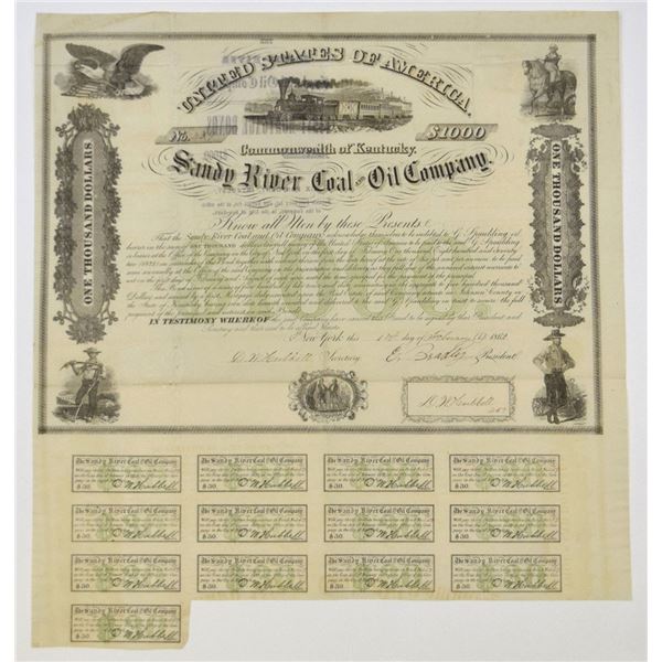 KY. Sandy River Coal and Oil Co., 1862, I/U Bond.