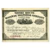 Image 1 : KY. Short Route Railway Transfer Co., 1885, I/C Stock Certificate Signed by C.P. Huntington as Presi