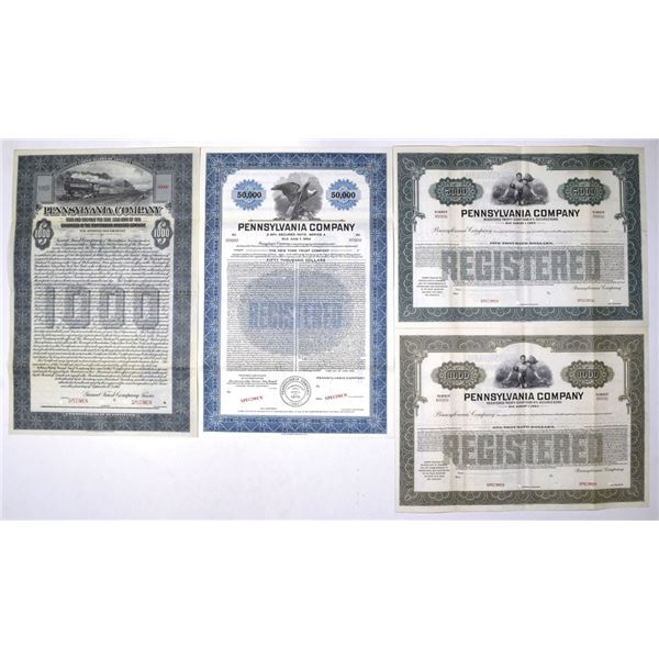 PA. Pennsylvania Co., 1915 to 1944, Specimen Bond Quartet