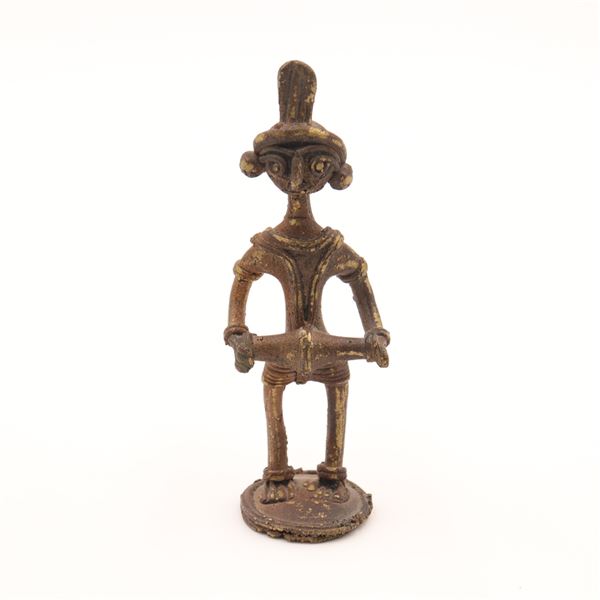 Small Indian Tribal-Style Cast Brass Figure
