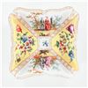 Image 1 : German Hand-Painted Porcelain Square Dish with Watteau Figures and Floral Panels, Probably Dresden,