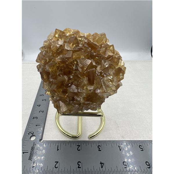3.7 INCH ORANGE HONEY CALCITE SPECIMEN