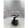 Image 4 : 8 X 8 INCH  ROSE QUARTZ GEM CRYSTAL TREE WITH AMETHYST BASE HANDMADE
