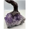 Image 6 : 8 X 8 INCH  ROSE QUARTZ GEM CRYSTAL TREE WITH AMETHYST BASE HANDMADE