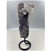Image 3 : 8 X 3.3 INCH AMETHYST CLUSTER WITH CALCITE POINTS