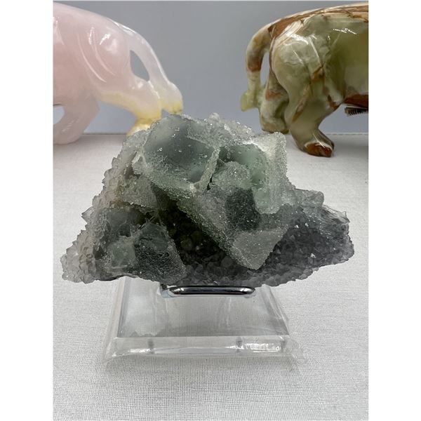 3.1 INCH SUGAR GREEN FLUORITE SPECIMEN