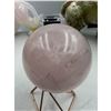 Image 4 : 2.2 INCH  57.9 MM  ROSE QUARTZ SPHERE
