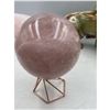 Image 3 : 3.2 INCH  81.7 MM  ROSE QUARTZ SPHERE