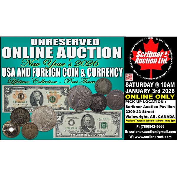 Numismatic Part Three : Coin & Currency Finale : Canada, USA, Foreign & MORE RCM !!!!