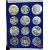 Image 3 : RCM Canada 1976 Silver Olympic 28 Coin Set in Presentation Case (w/key & original shipping box) Set 